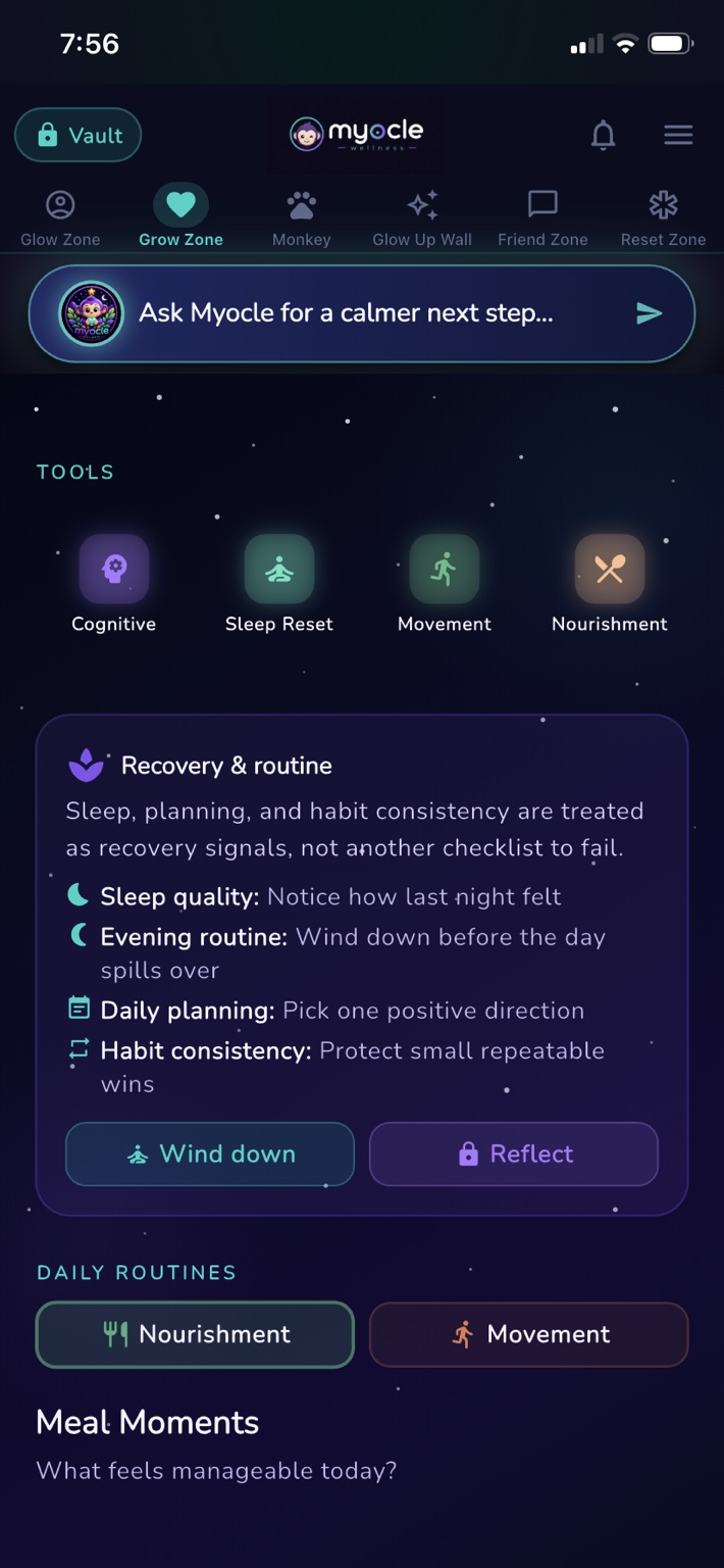 Grow Zone app screen