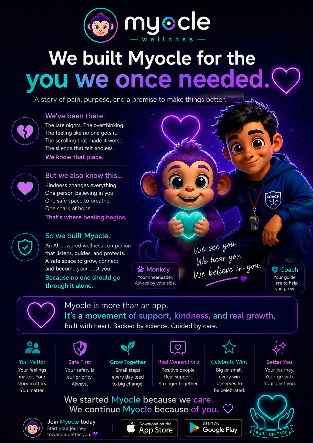 Founder story visual for breaking old cycles and building a better future