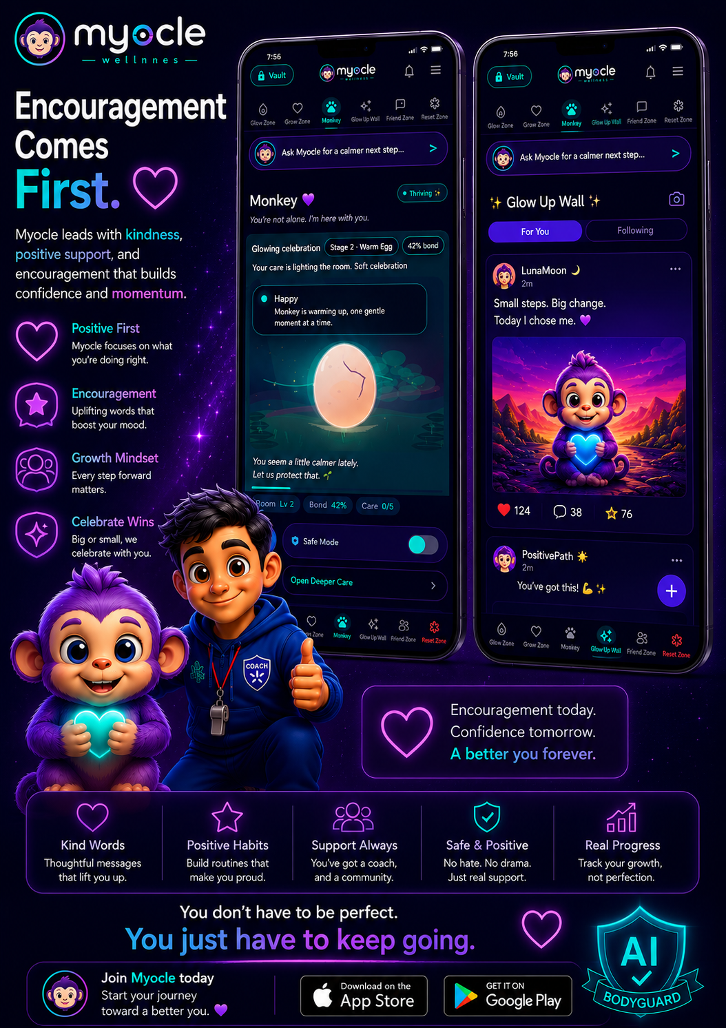 Encouragement comes first promotional poster