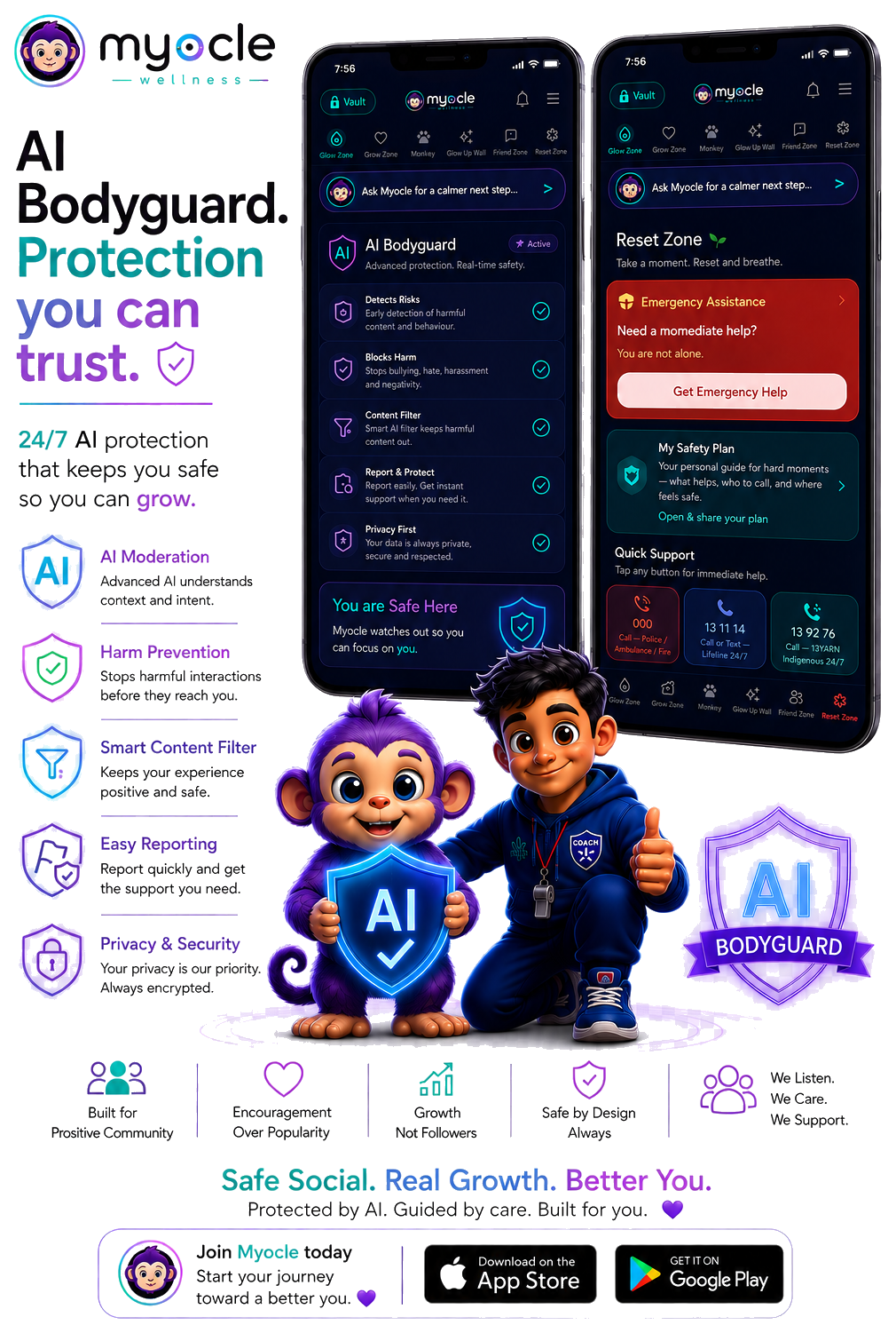 Myocle AI Bodyguard protection you can trust